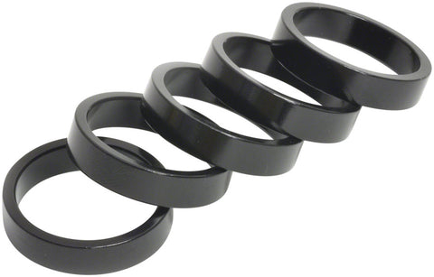 Wheels Manufacturing Aluminum Headset Spacer 11/8 7.5mm Black 5pack