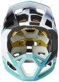 Fox Racing Proframe Full-Face Helmet - Teal/White/Gray Medium