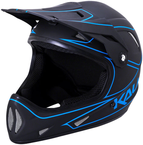 Kali Protectives Alpine Rage Youth FullFace Helmet Matte Black/Blue Youth