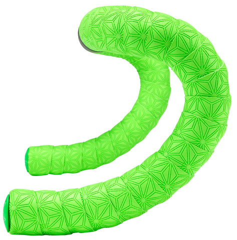 Supacaz Super Sticky Kush TruNeon Bar Tape Neon Green with Neon Green Plugs