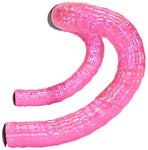 Supacaz Prizmatik Bar Tape Electric Pink with Ano Black Plugs