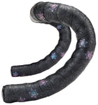 Supacaz Super Sticky Kush Galaxy Bar Tape Oil Slick Print with Ano Black Plugs