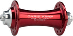 Chris King R45 Front Hub QR x 100mm Rim Brake Red w/ Silver End Caps 20h