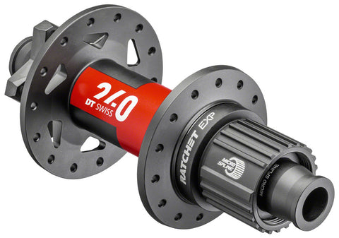 DT Swiss 240 EXP Rear Hub - 12 x 148mm 6-Bolt Micro Spline Black/Red 32H