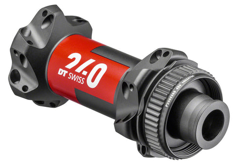 DT Swiss 240 Front Hub 12 x 100mm Center Lock straight Pull 24h Black/Red