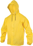 O2 Rainwear Hooded Rain Jacket with Drop Tail Yellow 2XL