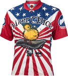 World Jerseys U.S. Biker Chick Jersey MultiColor Short Sleeve WoMen's