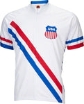 World Jerseys 1948 USA Olympic Jersey White/Red/Blue Short Sleeve Men's