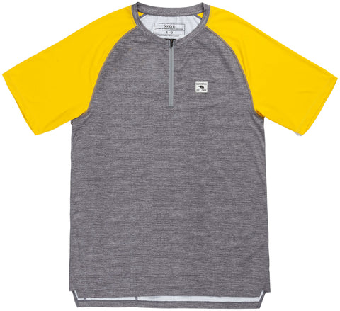 Sombrio Ridgeline Jersey Mustard/Heather GRAY Short Sleeve Men's