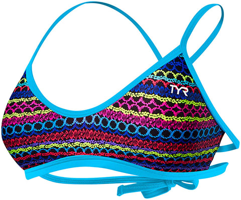 TYR Morocco Mojave Tieback Bikini Multi-Sport Top - Multi-Color Sleeveless