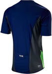 TYR Competitor MultiSport Top Navy/GRAY Short Sleeve Men's