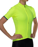 Bellwether Criterium Pro Jersey HiVis Yellow Short Sleeve WoMen's