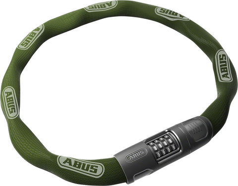 Abus 8808C Chain Lock - Combination 2.8' 8mm Square Green