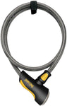 OnGuard Akita NonCoil Cable Lock with Key 10' x 12mm Silver/Black/Yellow