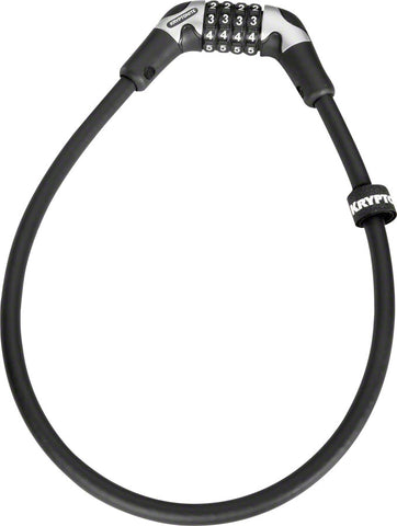Kryptonite KryptoFlex 1265 4Digit Combo Cable Lock 2.12'x12mm Black