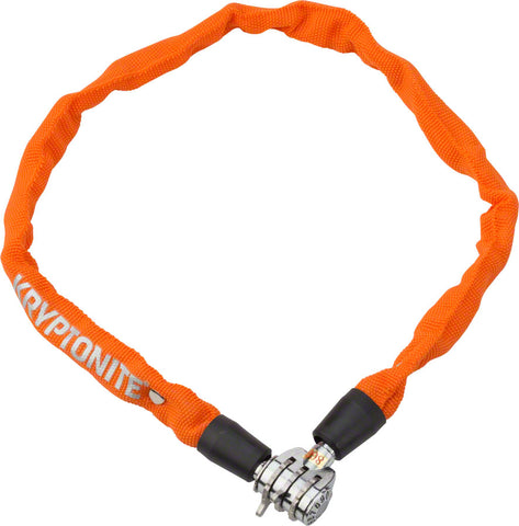 Kryptonite Keeper 465 Chain Lock with 3Digit Combo 2.13' x 4mm Orange