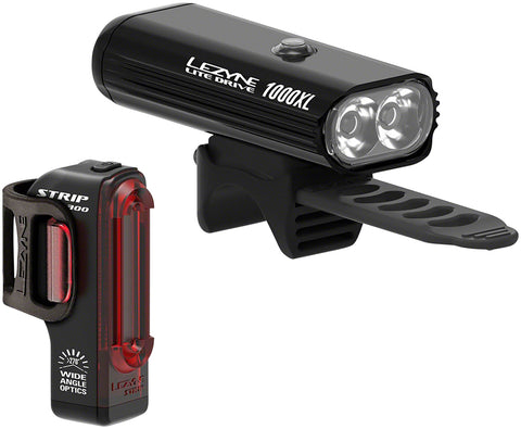 Lezyne Lite Drive 1000XL/StripPro Light Set Black