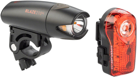 Planet Bike Blaze 210 SL USB Rechargeable Headlight and Superflash USB