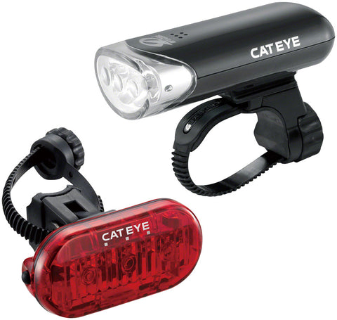 CatEye HLEL135 LED Headlight and Omni3 LED Taillight Set Black