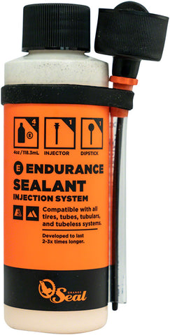 Orange Seal Endurance Tubeless Tire Sealant with Twist Lock Applicator 4oz
