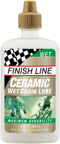 Finish Line Ceramic Wet Bike Chain Lube 4 fl oz Drip