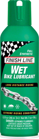 Finish Line WET Bike Chain Lube 8 fl oz Aerosol