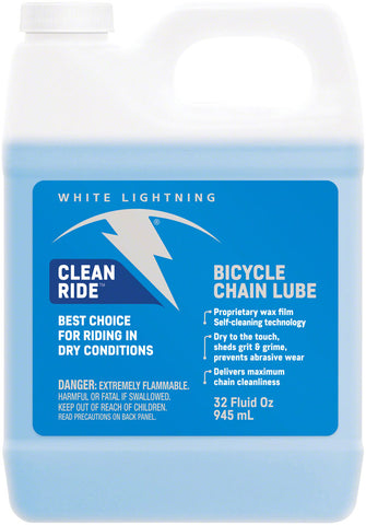 White Lightning Clean Ride Bike Chain Wax Lube 32 fl oz Bulk