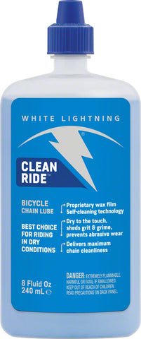 White Lightning Clean Ride Bike Chain Wax Lube 8 fl oz Drip