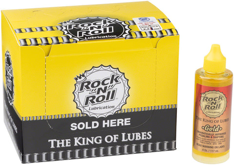 Rock-N-Roll Gold Bike Chain Lube - 4oz Drip POP Box of 12