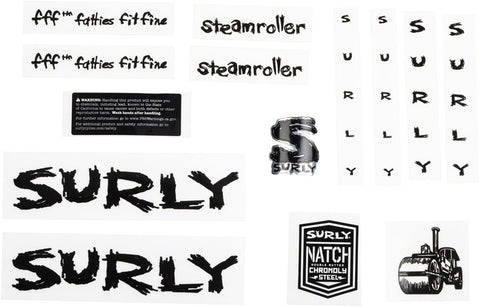 Surly Steamroller Decal Set - Black