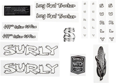 Surly Long Haul Trucker Frame Decal Set - White