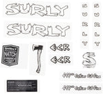 Surly ECR Frame Decal Set White