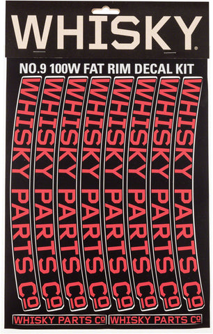 WHISKY 100w Rim Decal Kit for 2 Rims Red