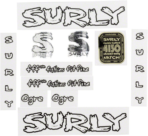 Surly Ogre Frame Decal Set Transparent