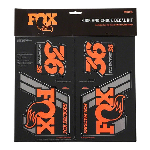 FOX Heritage Decal Kit for Forks and Shocks Orange