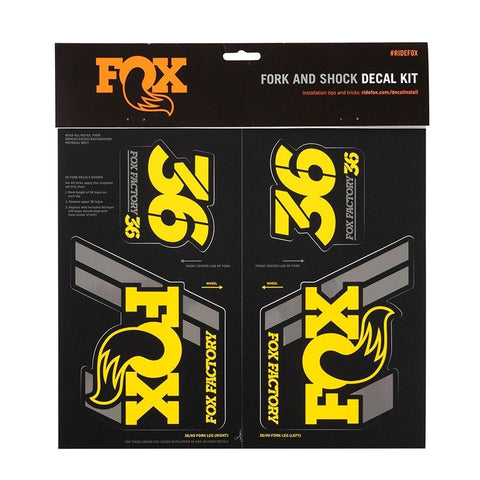 FOX Heritage Decal Kit for Forks and Shocks Yellow