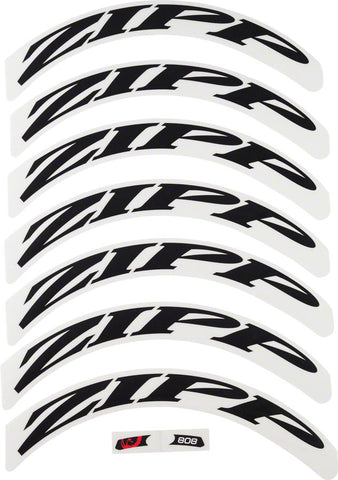 Zipp Decal Set Disc / 808 Matte Black Logo Complete for One Wheel