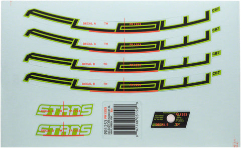 Stan's No Tubes Flow CB7 Rim Decal 29 Green Set