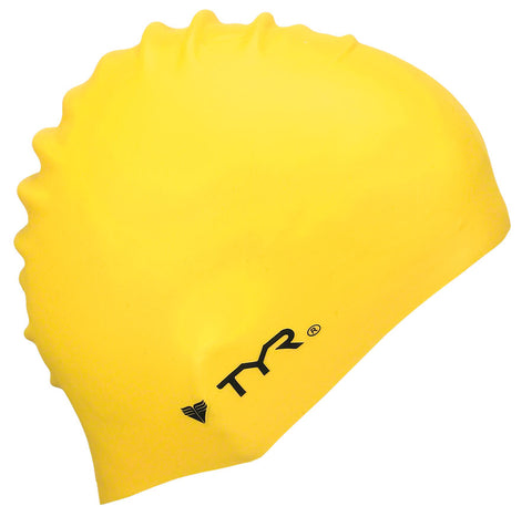 TYR WrinkleFree Silicon Swim Cap Yellow