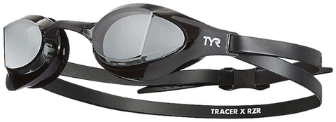 TYR Tracer X RZR Racing Adult Swim Goggles - Black/Black Smoke Lens
