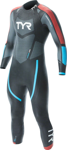 TYR Hurricane Cat 3 Wetsuit - Black/Red/Blue Men's Small