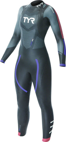 TYR Hurricane Cat 3 Wetsuit - Black/Pink/Purple Women's Medium/Large