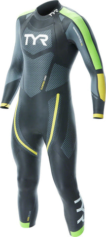 TYR Cat 5 Wetsuit - Black/Green/Yellow Men's XXL