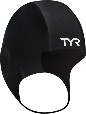 TYR Neoprene Swim Cap: Black SM