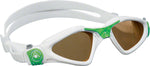 Aqua Sphere Kayenne SF Goggles White/Green with Polarized Lens