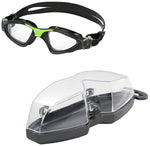 Aqua Sphere Kayenne Goggles Black/Green with Clear Lens