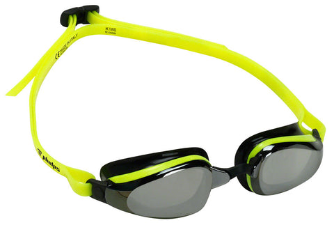 Michael Phelps K180 Goggles - Yellow/Black with Mirror Lens