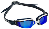 Michael Phelps Xceed Goggles White/Black with Blue Titanium Mirror Lens