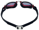 Michael Phelps Xceed Goggles Blue/White with Red Titanium Mirror Lens