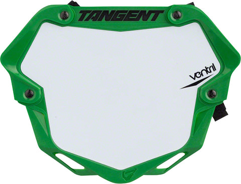 Tangent Mini Ventril 3D Number Plate Neon Green/White